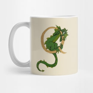 Green Dragon Letter Q 2023 Mug